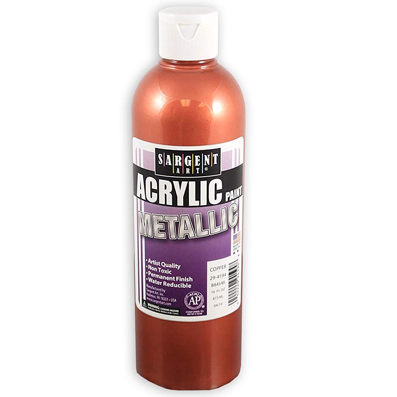 Metallic Acrylic Paint, 16 Oz, Copper