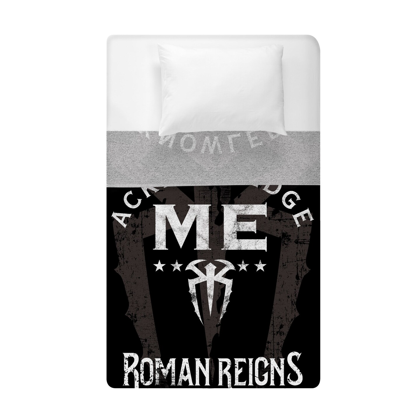 Sleep Squad WWE Roman Reigns 60” x 80” Raschel Plush Blanket - Acknowledge Me