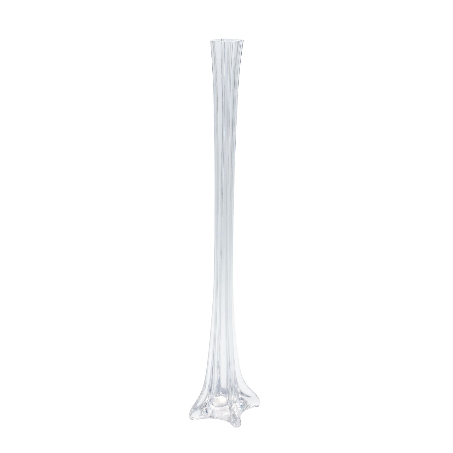 CC Home Furnishings 24&#x22; Clear Transparent Tower Tabletop Hand Blown Glass Vase