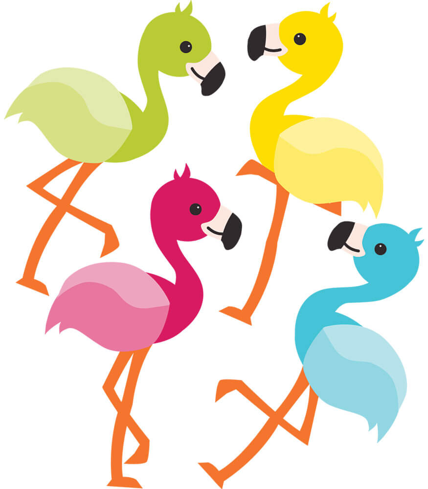 Carson Dellosa &#x2013; School Pop Flamingos Mini Colorful Cut-Outs, Classroom D&#xE9;cor, 36 Pieces