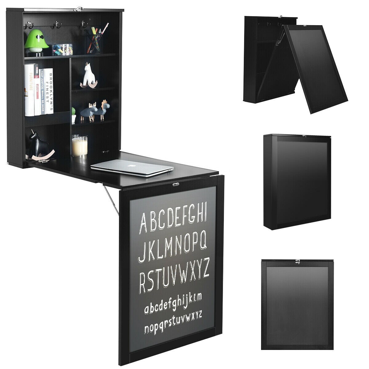 Gymax wall mounted deals desk