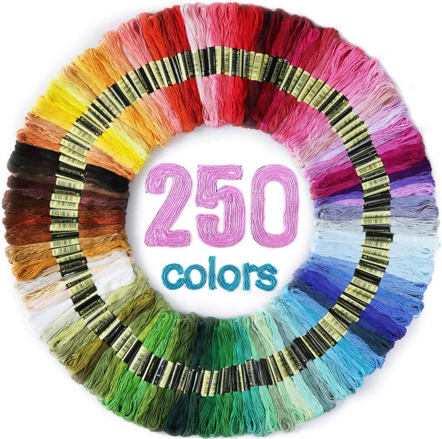 Embroidery Floss 60 Skeins per Pack for Cross Stitch Threads,Embroidery Thread for Friendship Bracelet Making,Embroidery String for Craft