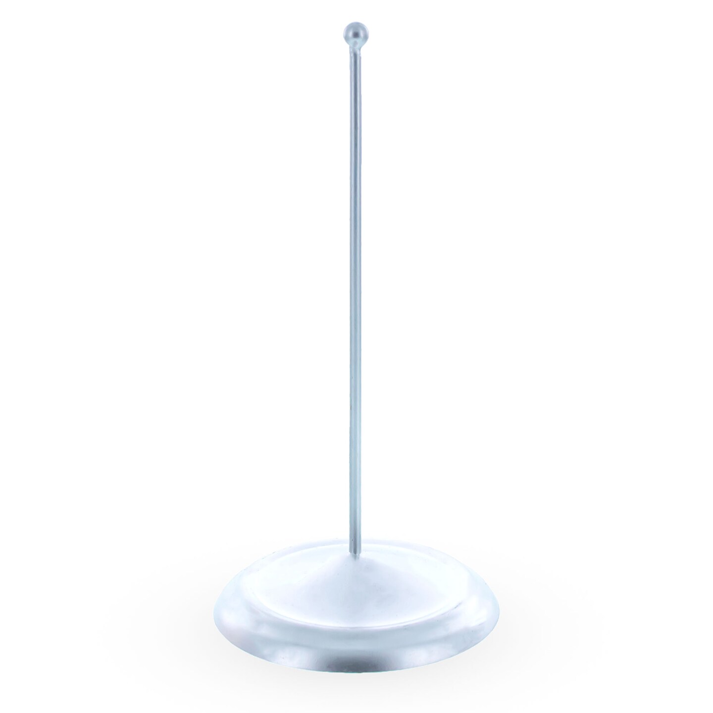 Upright Silver Metal Christmas Tree Topper Finial Stand Display Stand 7.2 Inches (Poland)