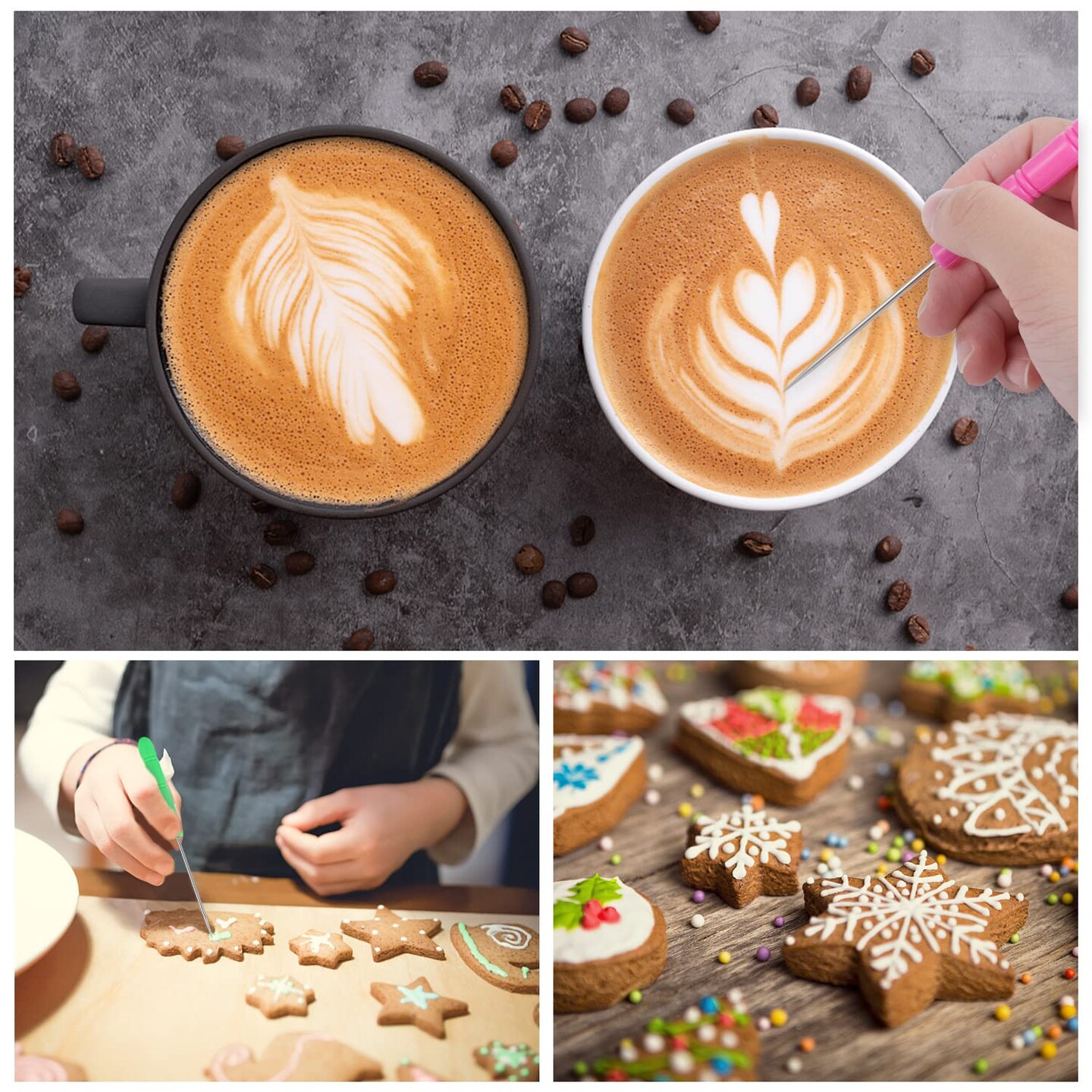 6 Pieces Cookie Scribe Tool Sugar Stir Needle Stored in Plastic Box Colorful Cookie Decorating Tools Cookie Decorating Supplies for Royal Icing Mother's Day Gifts for Baking Lovers