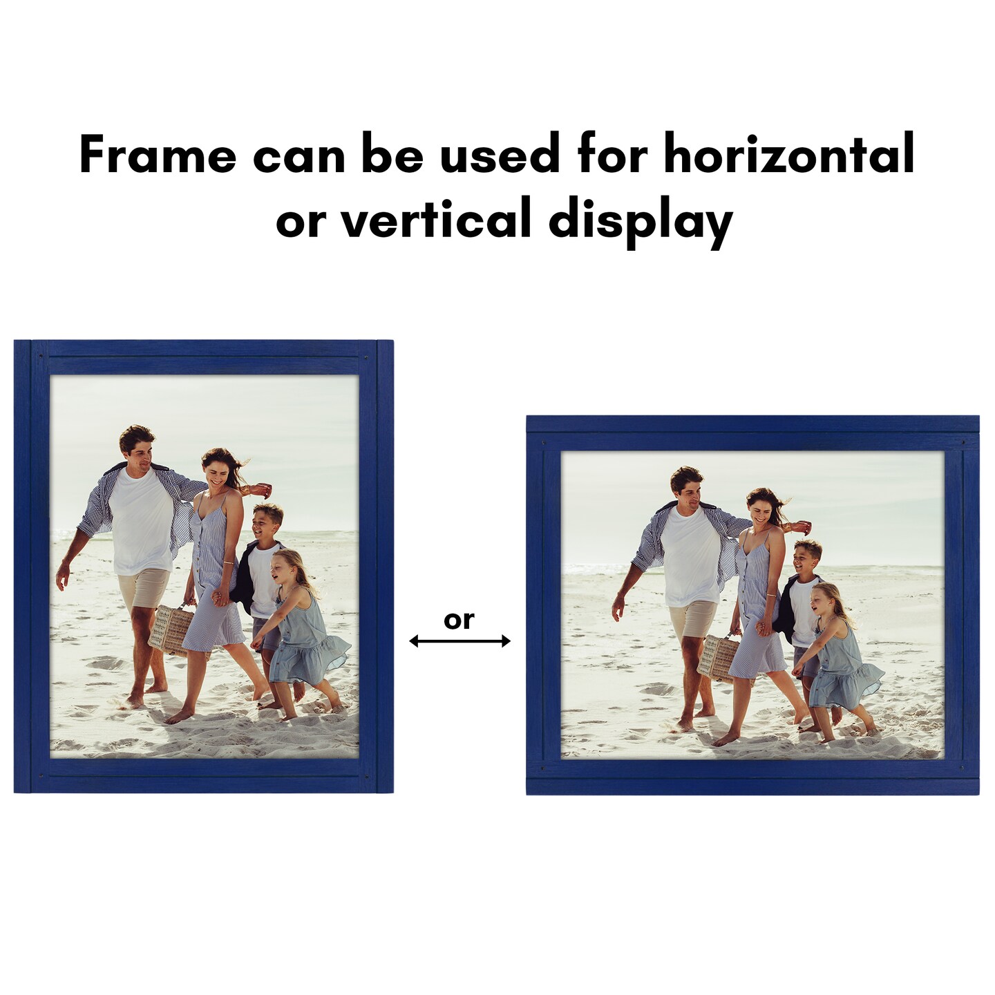 Americanflat Picture Frame - Rustic Picture Frame with Textured Engineered Wood, Shatter Resistant Glass and Easel Back - Horizontal and Vertical Display