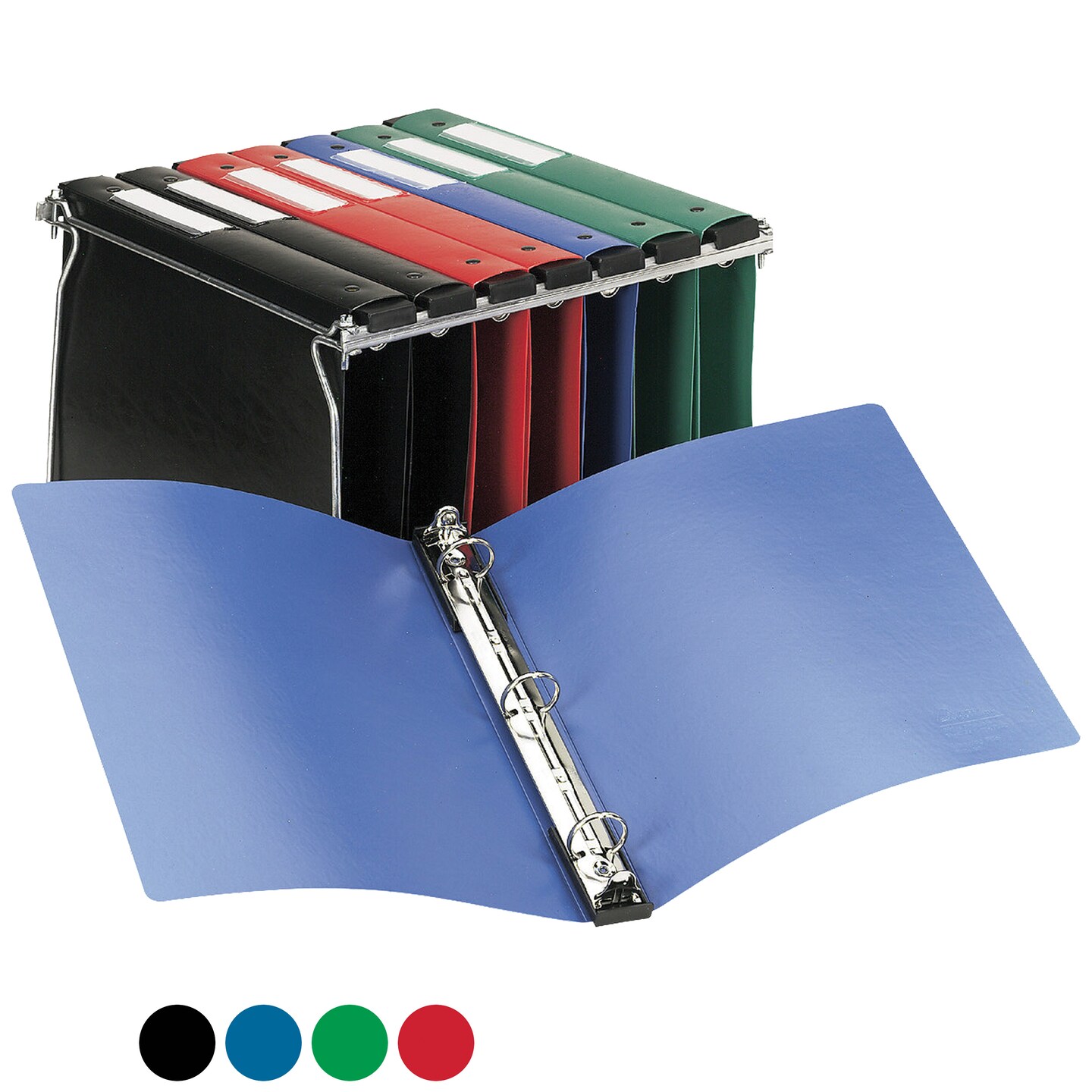 Avery Hanging Storage 3 Ring Binder, 1&#x22; Round Rings, 1 Black Binder (14801)