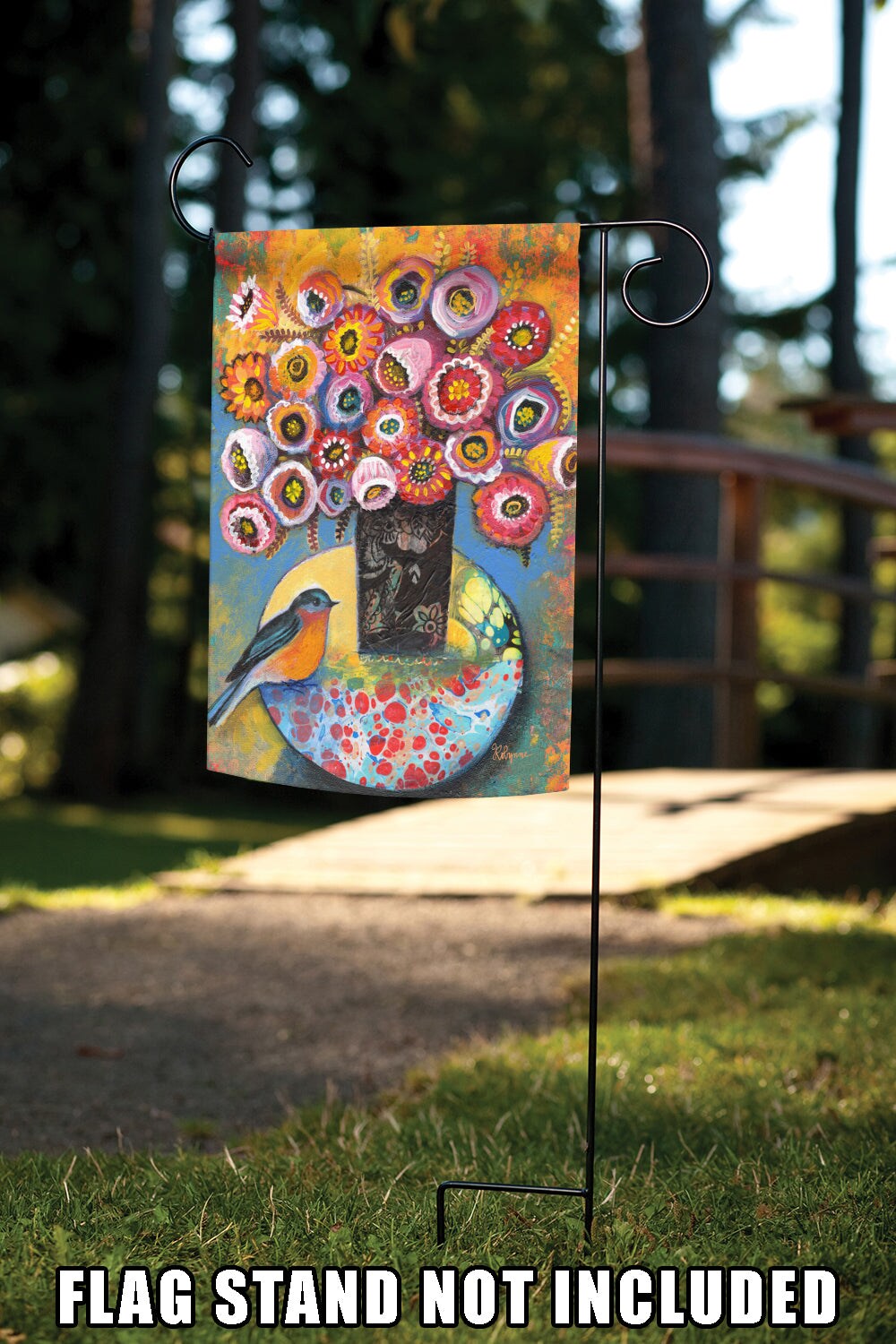 Bluebird Bouquet Decorative Flower Flag