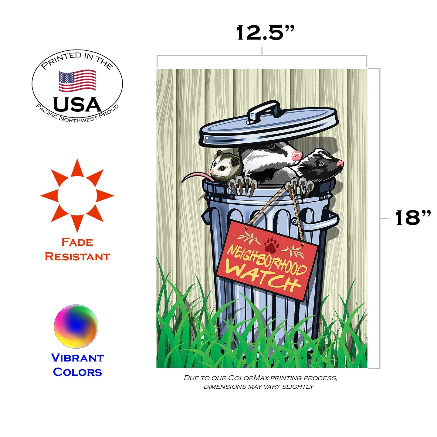 Neighborhood Watch Decorative Funny Double Sided Flag