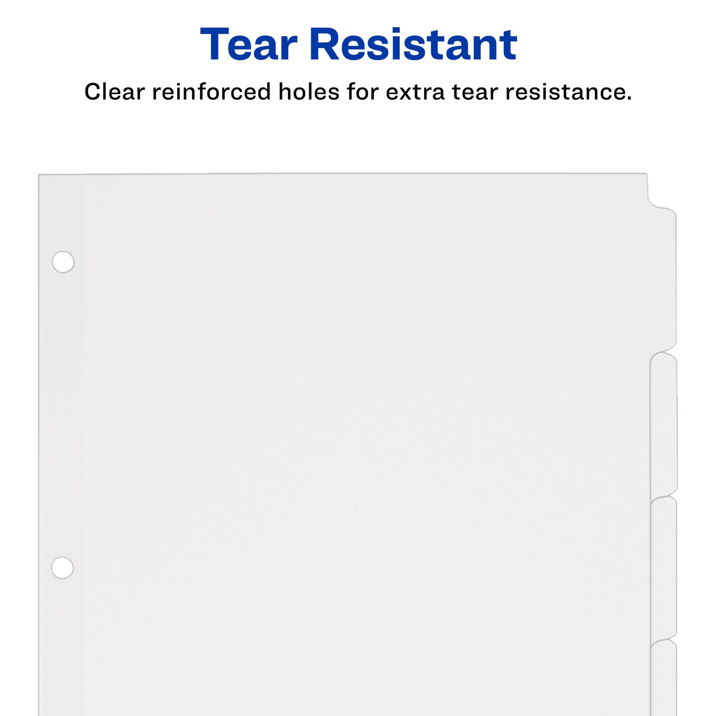 Avery Plain Tab Write &#x26; Erase Dividers, 5 Tabs, White, 36 Sets (11506)
