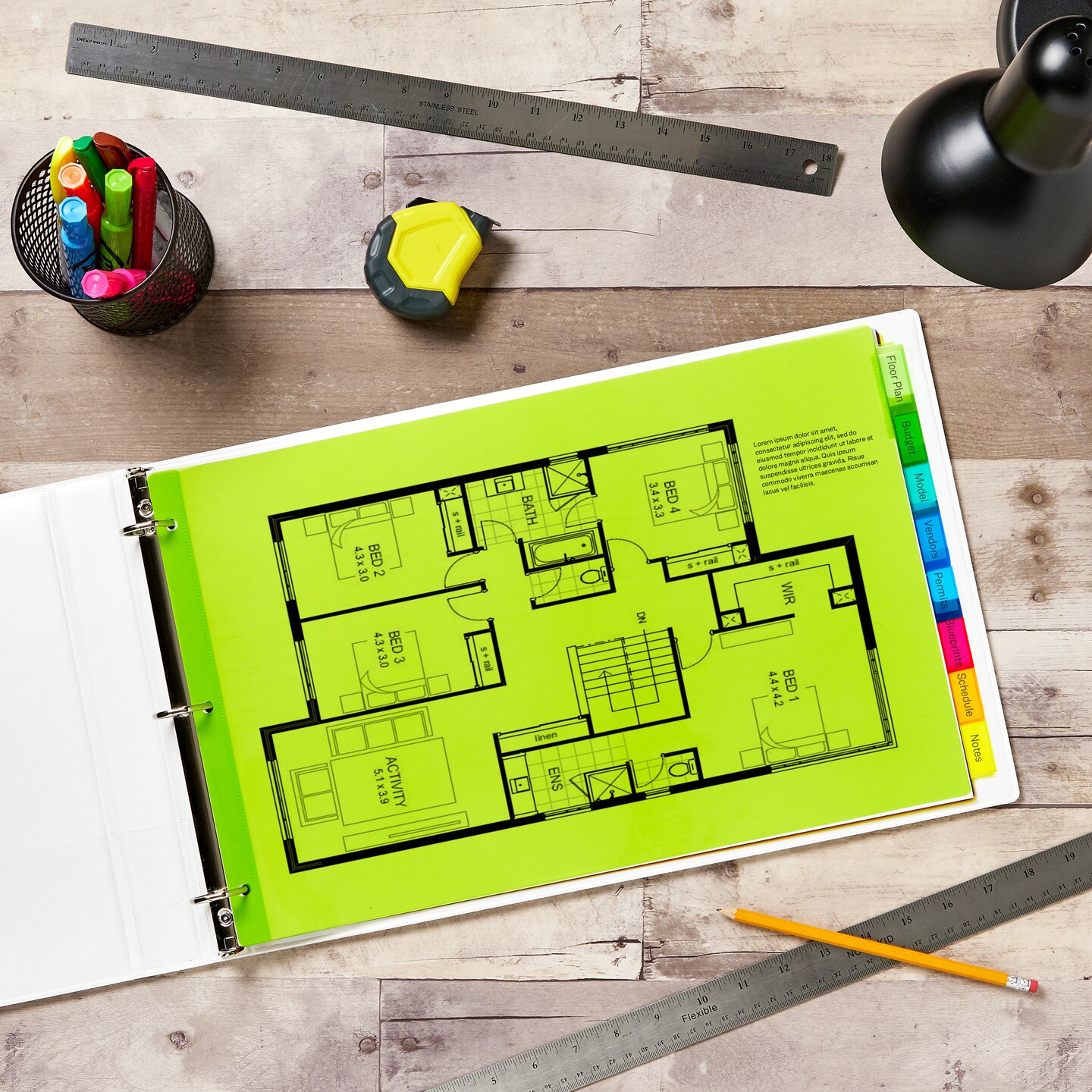 Avery Dividers for 3 Ring Binders, 8-Tab Binder Dividers, 11" x 17" Plastic Binder Dividers, Insertable Big Tab, Multicolor, 3 Sets (11256)