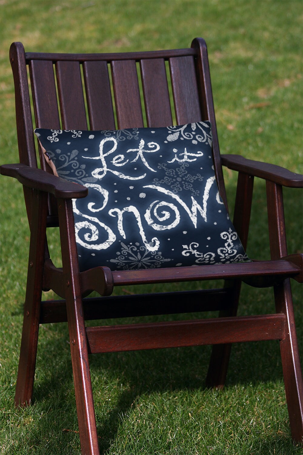 Let It Snow Decorative Winter Indoor/Outdoor Pillow Cover (set of 2)