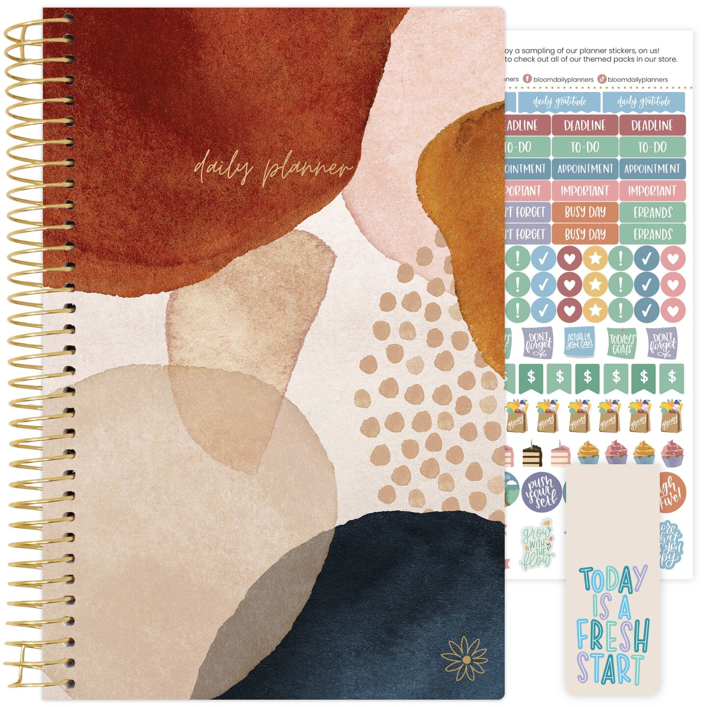 bloom daily planners Undated Soft Cover Planner, 5.5