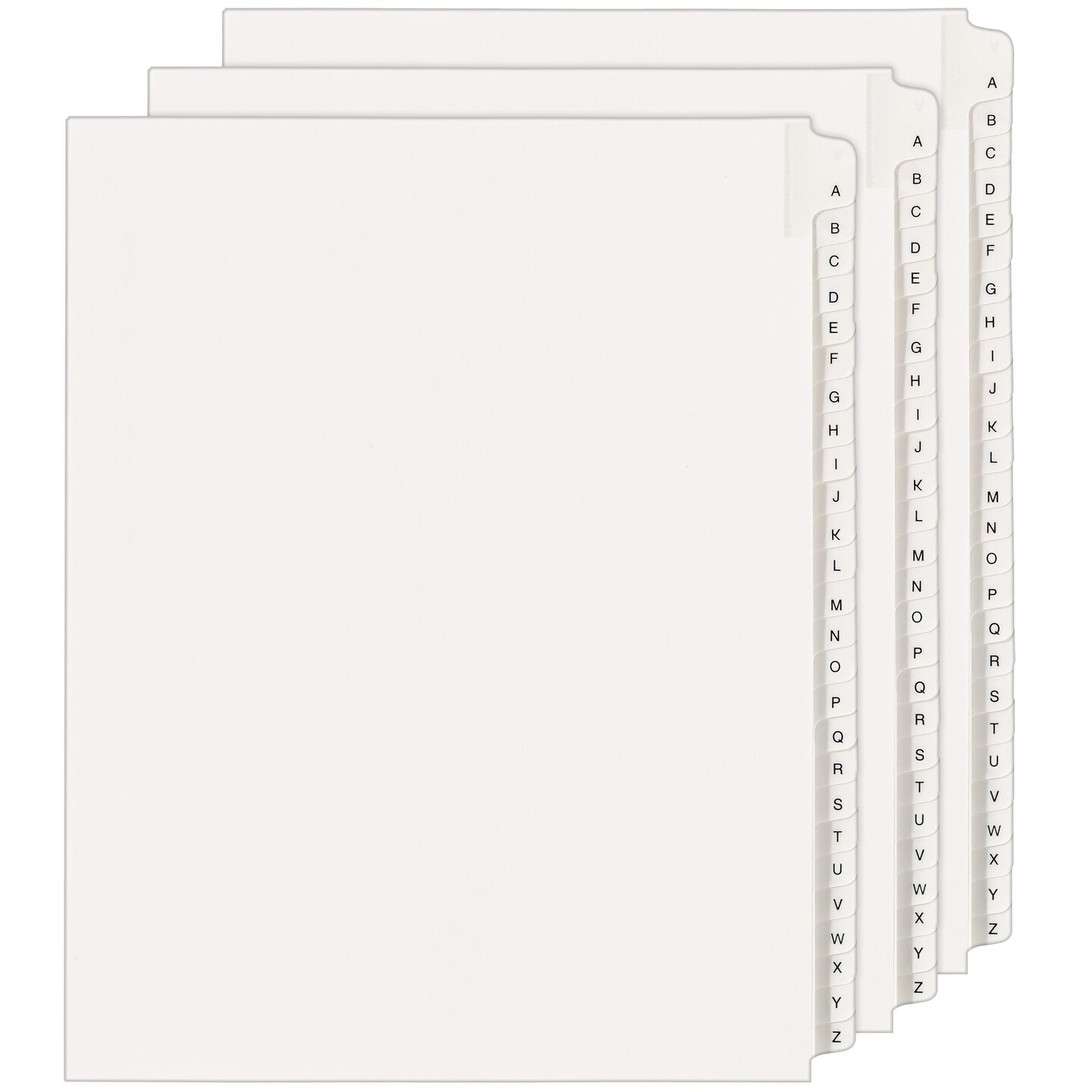 Avery Legal Exhibit Unpunched Dividers for Use with Any Binding System, Collated A-Z, 26 Side Tab Dividers Per Set, Helvetica Type, 3 Sets (21874)