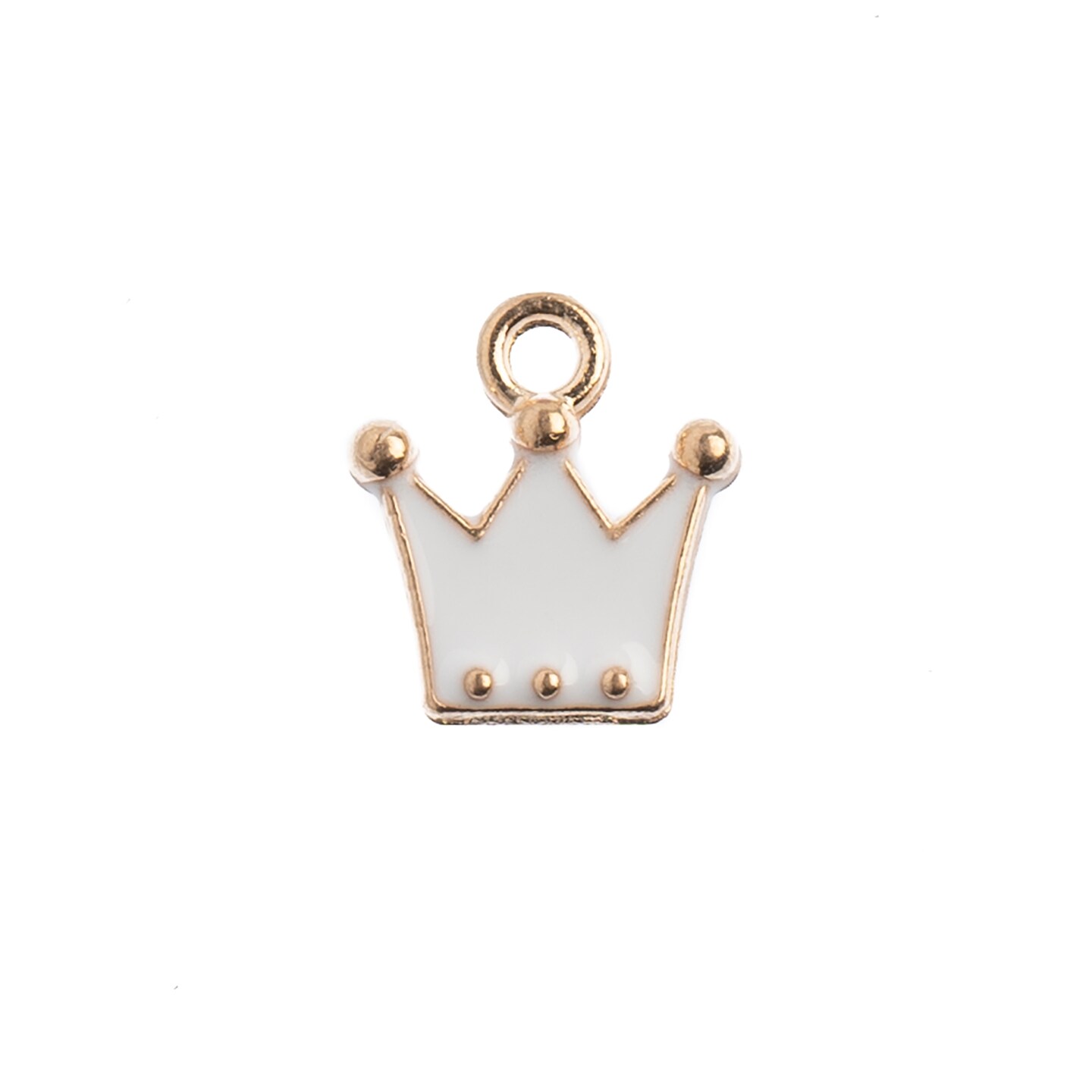 John Bead Sweet & Petite Crown Charms, 10pcs