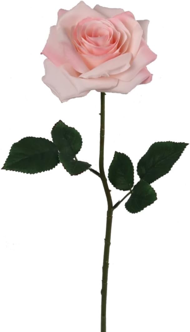 20-Inch Premium Open Rose Stems - Set of 24 with Lifelike Silk Leaves, Realistic Artificial Roses for Bouquets, Floral Arrangements, Wedding &#x26; Event Decor, Home &#x26; Office Accents, Floral Home by Artificial Flowers