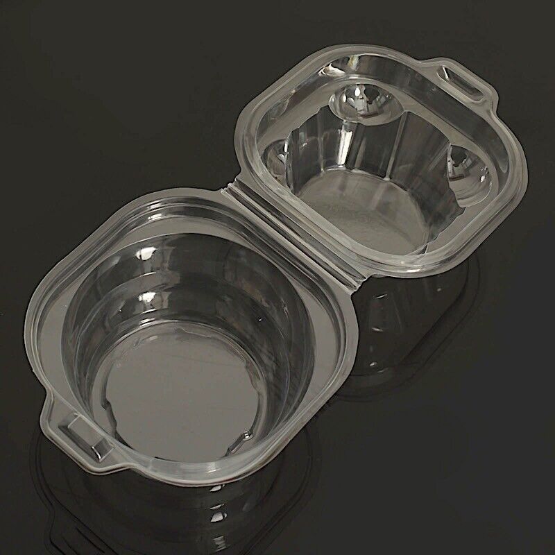 25 Clear Plastic Cupcake BOXES Dome Lid Disposable Favor Holders