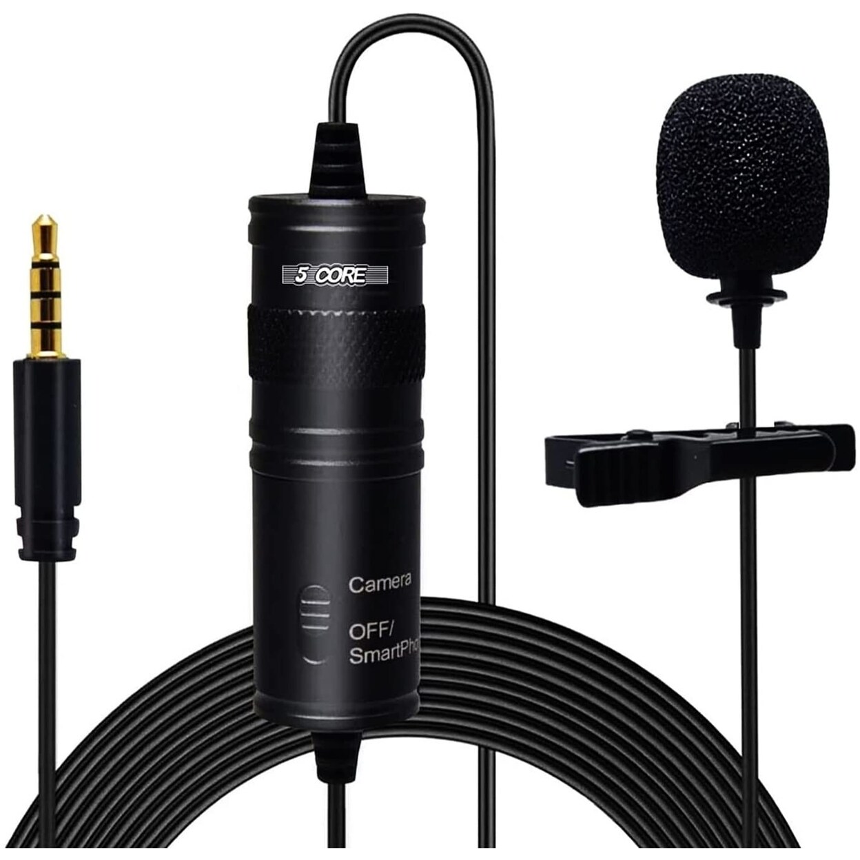 Professional Microphone 3.5Mm Clip-On Lapel Mic For Smartphone Dslr Camera Pc Interview Video Camcorders Audio Recorder