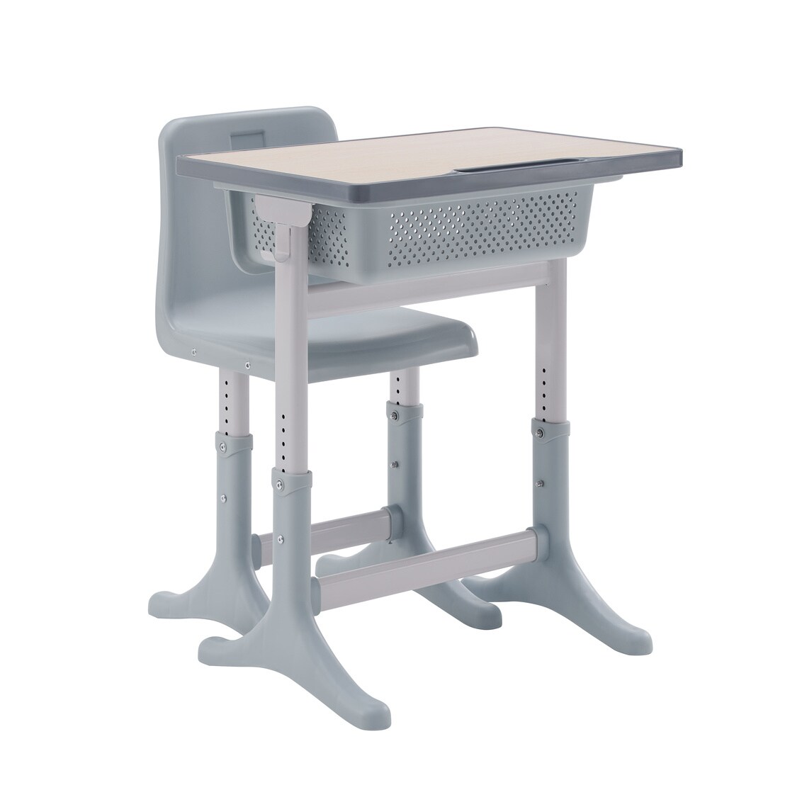 Linon Home Decor Stevie Grey Adjustable Student Desk