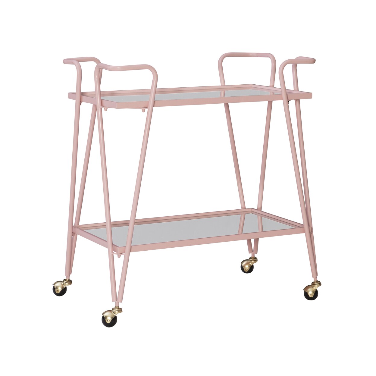 Linon Home Decor Ellie Steel/Mirror Bar Cart