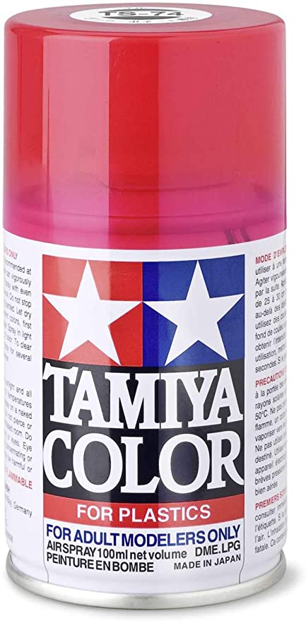 Tamiya TS-74 Clear Red, 100ml Spray Lacquer Paint For Plastics