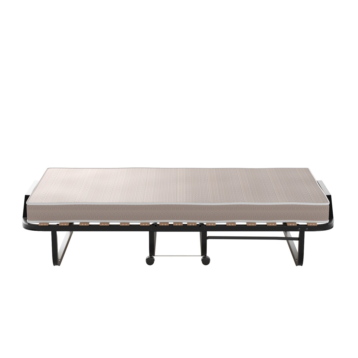 Costway Folding Bed Rollaway Guest Bed w/ Memory Foam Sturdy Metal Frame &#x26; Foam Mattress Living Room Guest Room Office Made in Italy