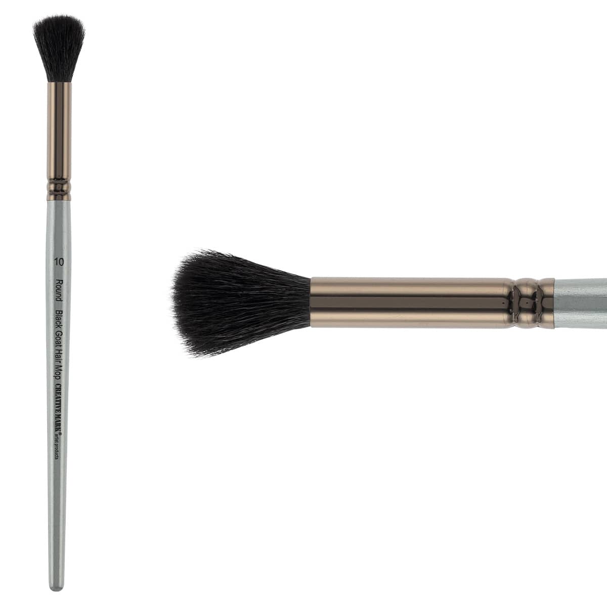 Creative Mark Natural White Goat Hair Mop Brushes Perfect for