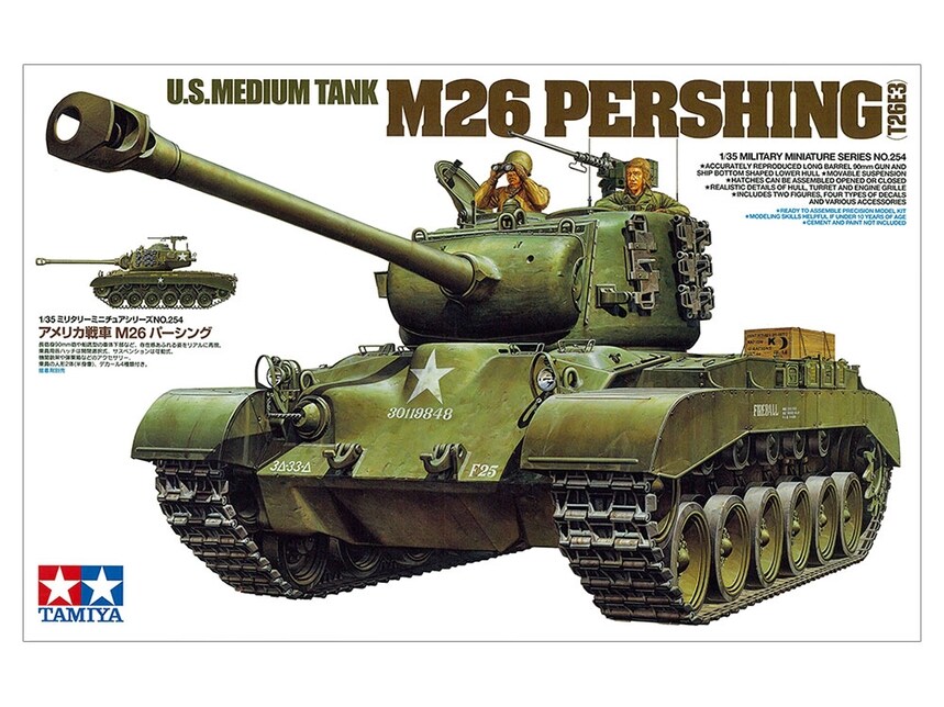 Tamiya 1/35 TAM35254 - 1/35 Tamiya US M26 Pershing Tank Assembly Kit ...