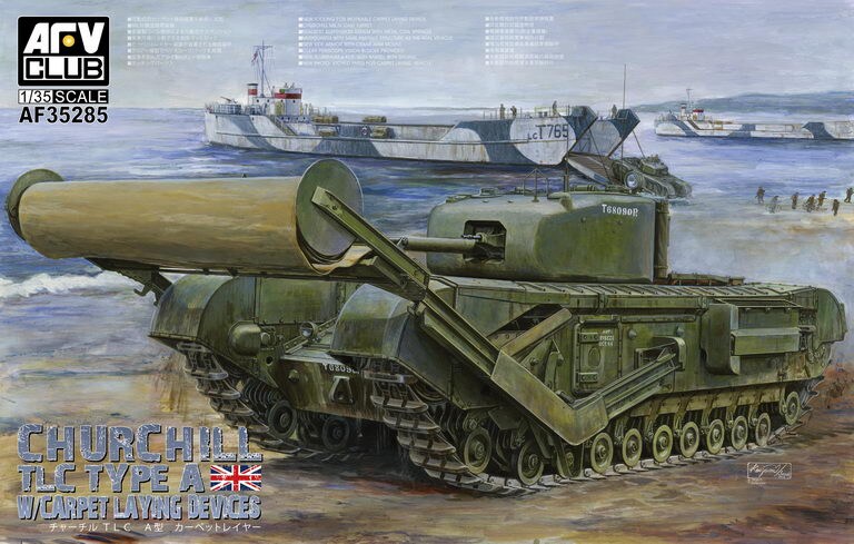 AFV Club  1/35 Churchill TLC Type A Tank Landing Craft w/Carpet Laying Devices Plastic Model