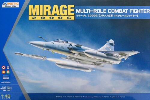 Kinetic 1/48 Mirage 2000C Multi-role Combat Fighter Plastic Model