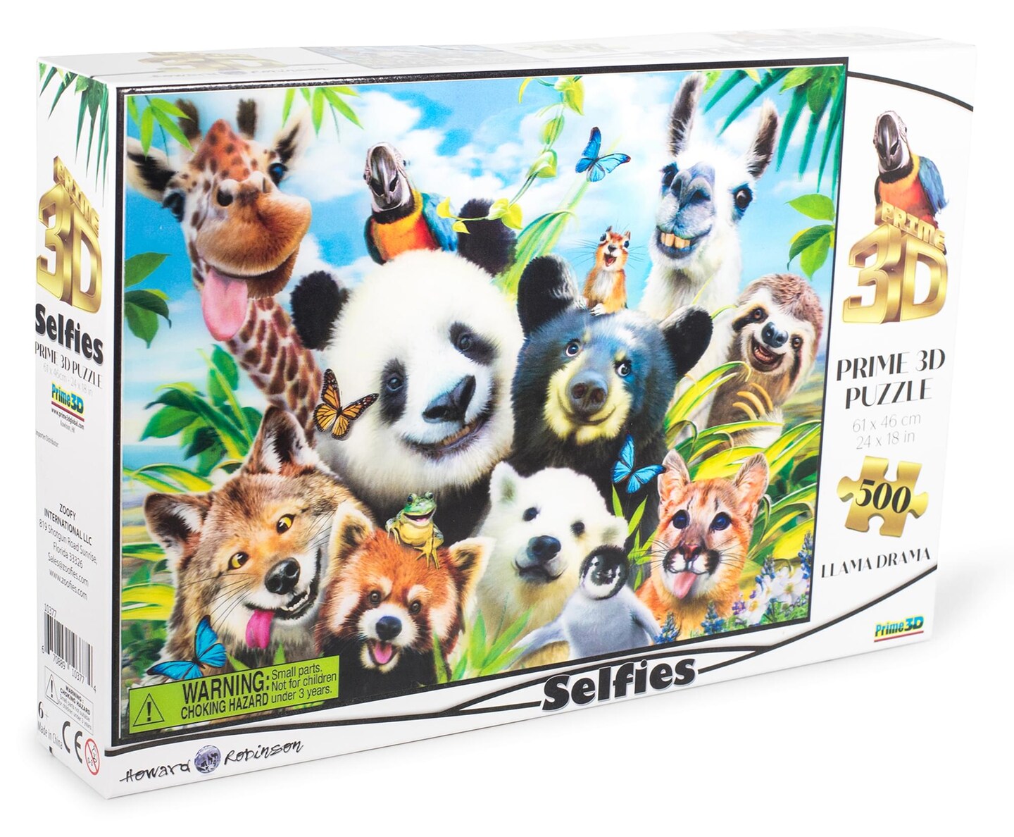 Llama Drama Selfie Super 3D 500 Piece Jigsaw Puzzle For Adults And Kids
