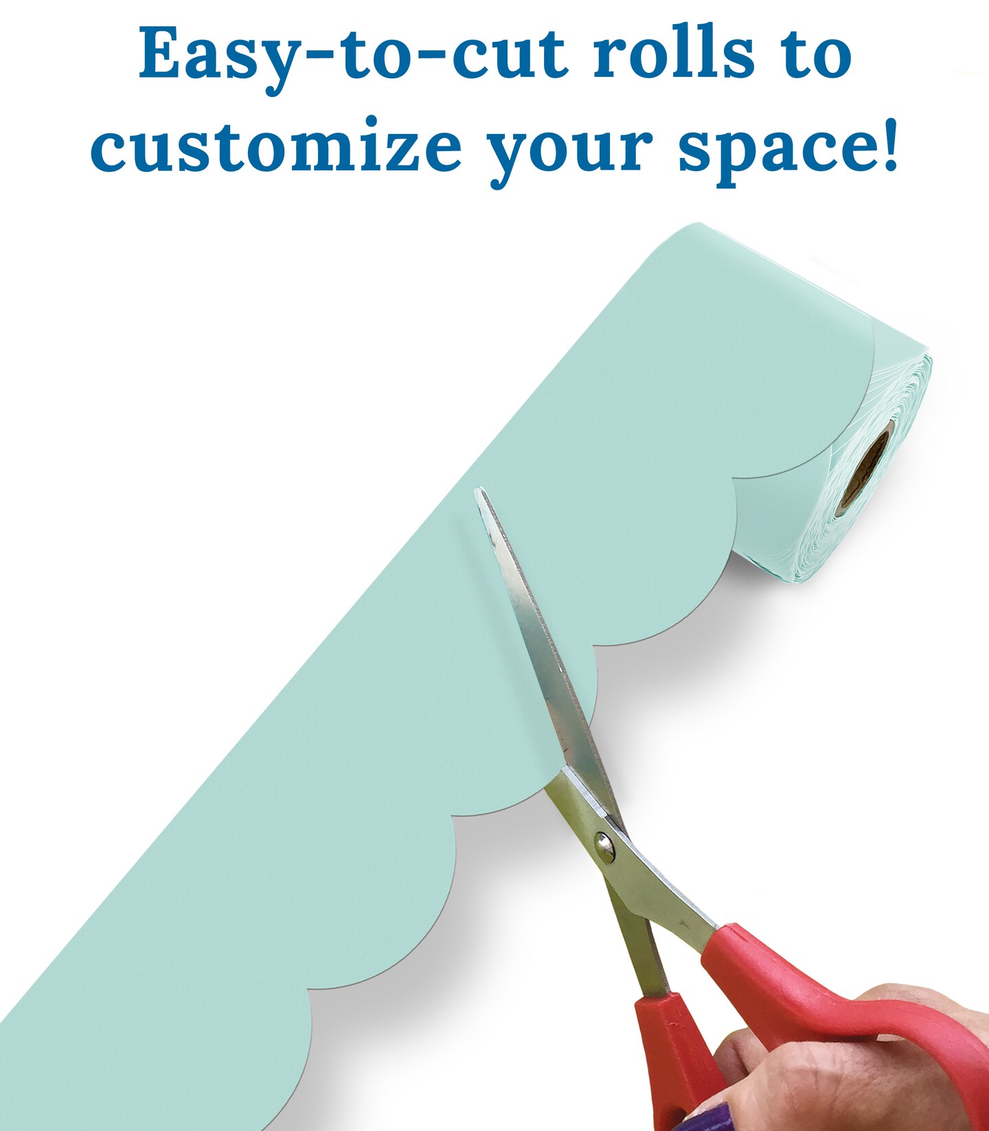 Carson Dellosa 325Ft Summer Sunset Boho Bulletin Board Borders, 5 Pack Scalloped Lilac, Green, Blue Bulletin Board Border for Summer Bulletin Board Decorations, Boho Décor, and Classroom Décor