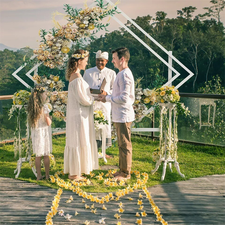 Heavy Duty Wedding Backdrop Stand Arch Frame Flower Balloon Rack Reception Decor