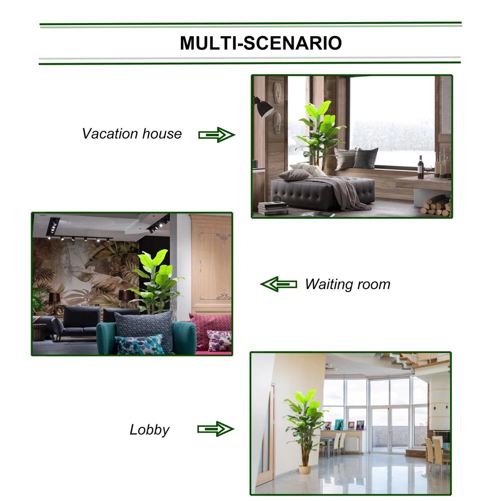 7ft Artificial Banana Tree - Premium Faux Tropical Plant, Ideal for Elegant Home or Office Décor, Floral Home by Artificial Flowers