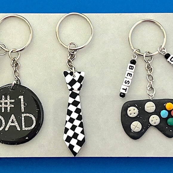 Celebrate Dad with Fun Polymer Clay Keychains!