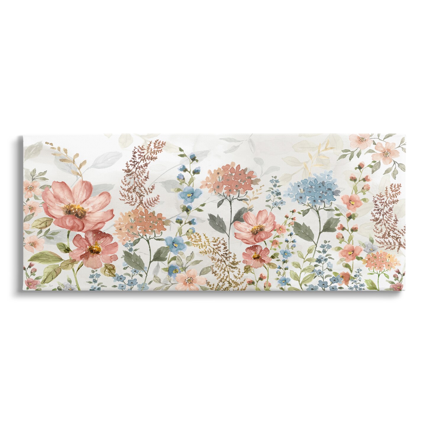 Stupell Industries Pastel Spring Florals Canvas Wall Art