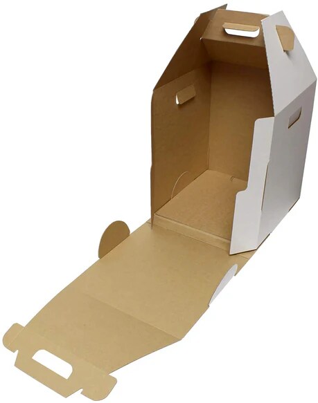 12 x 12 x14 Inch Strong Disposable Bakery Boxes Cake Caddy Carrier with Handle