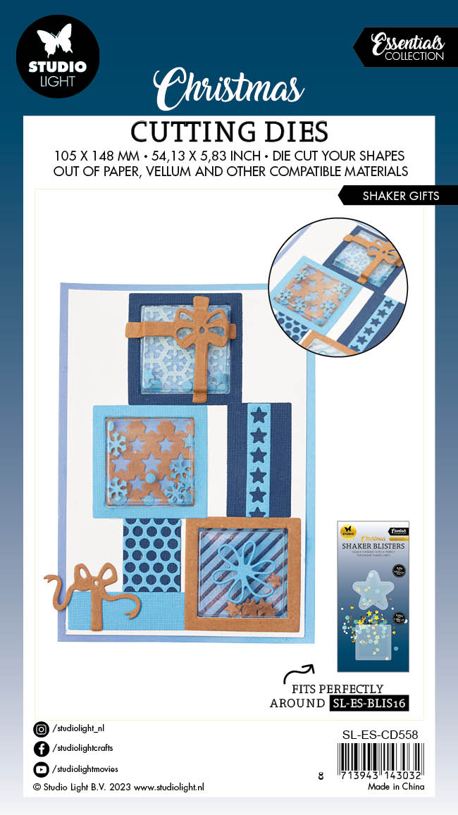 Studio Light SL Cutting Dies Shaker Gifts Essentials 107x151x1mm 13 PC nr.558
