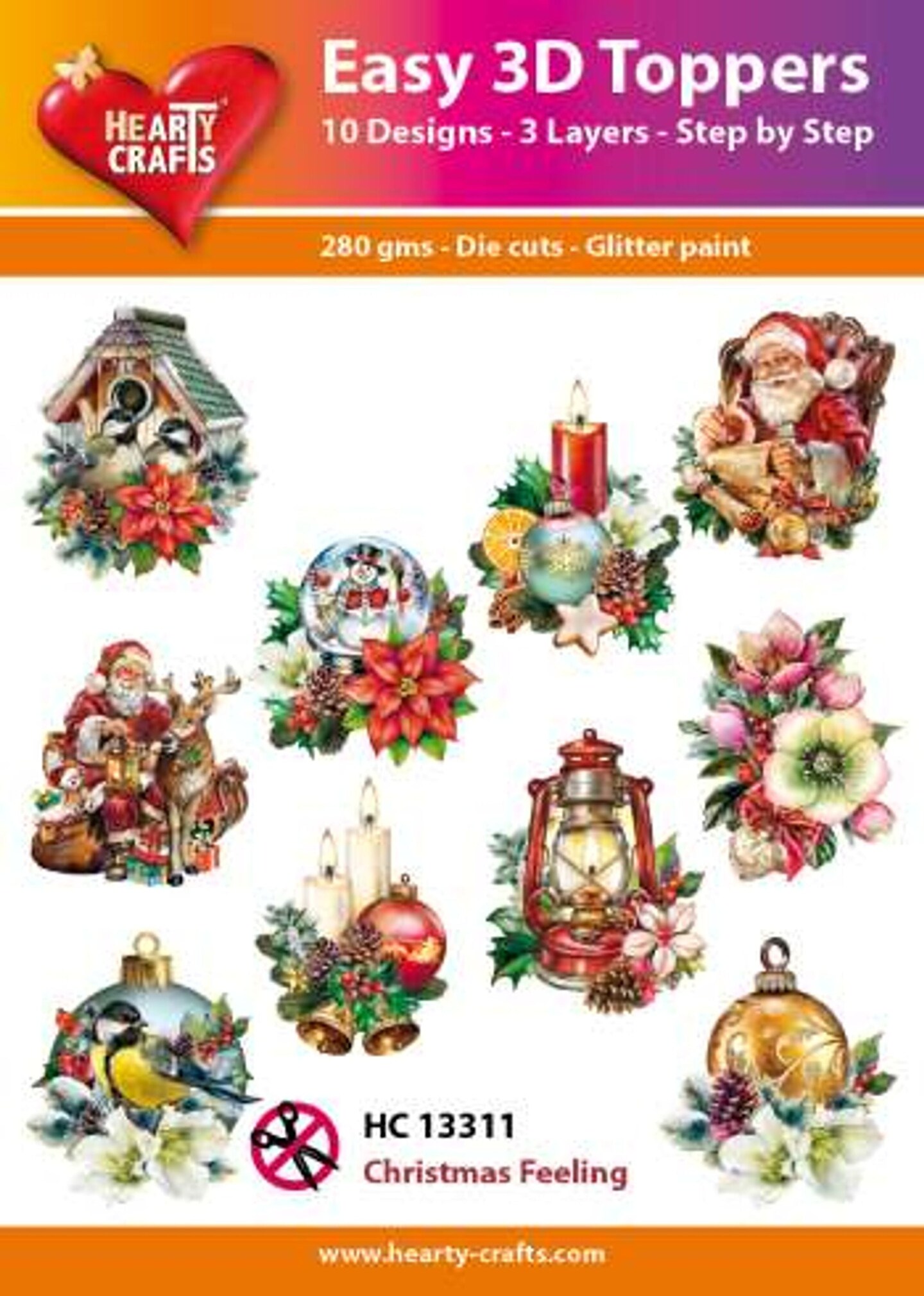 Hearty Crafts Hearty Craft Easy 3D Topper Christmas Feelling