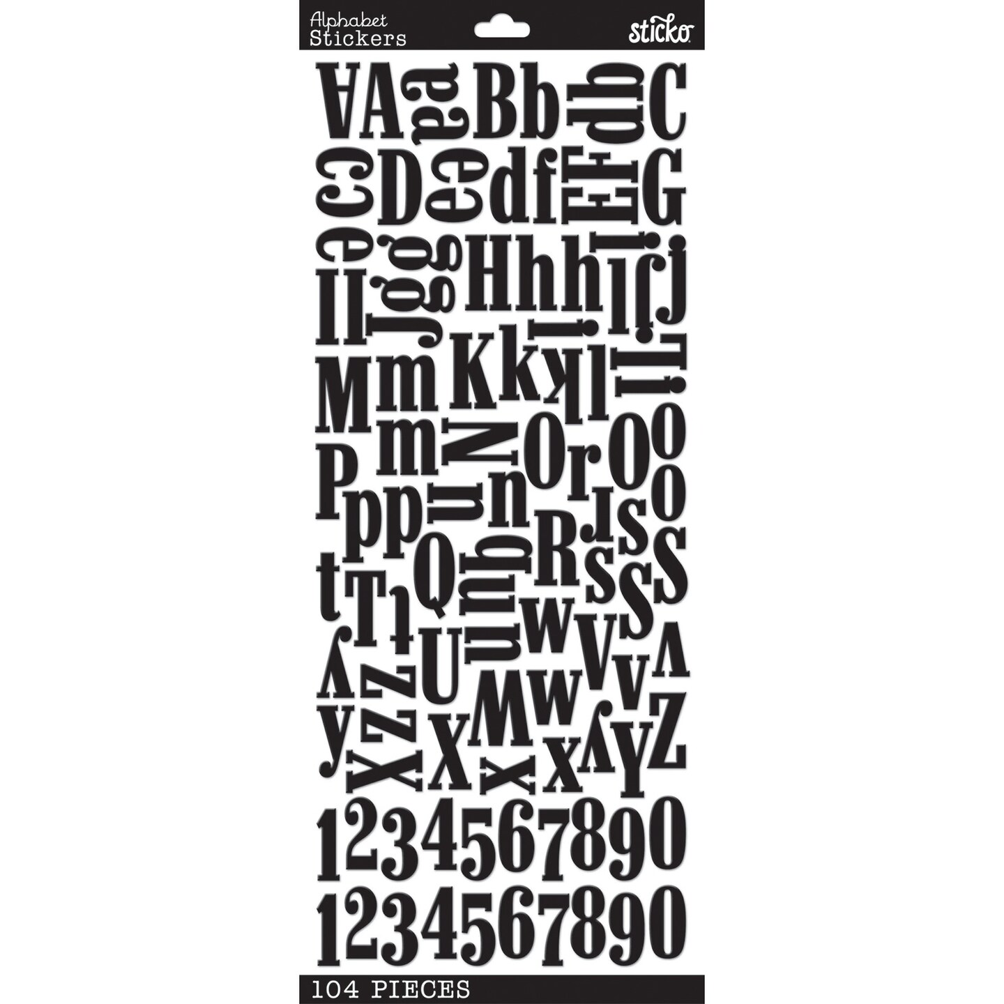 Sticko Alphabet Stickers-Black Foam | Michaels