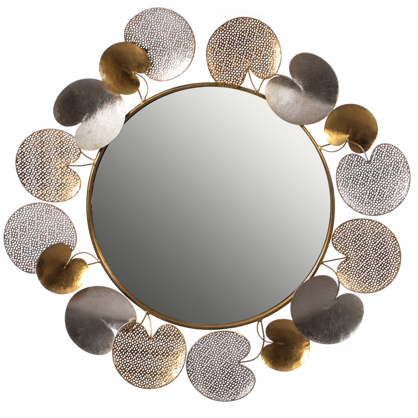 31 Accent Wall Mounted Mirror with Gold and Silver with Decorative