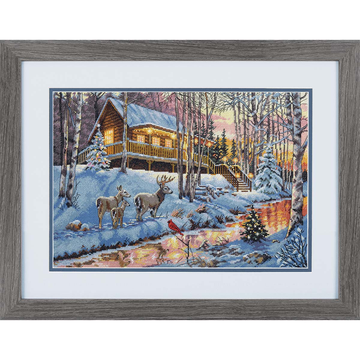 Dimensions Winter Cabin Cross Stitch Counted Cross-Stitch