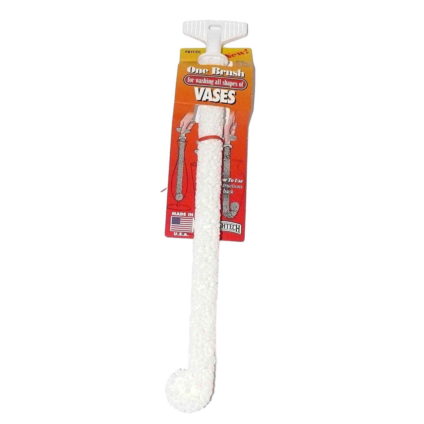 Brushtech Glass Vase Lamp Chimney Foam Long Narrow Cleaning Brush