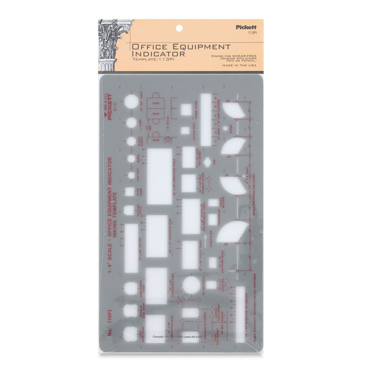 Chartpak Pickett Template - 113pi Office Equipment