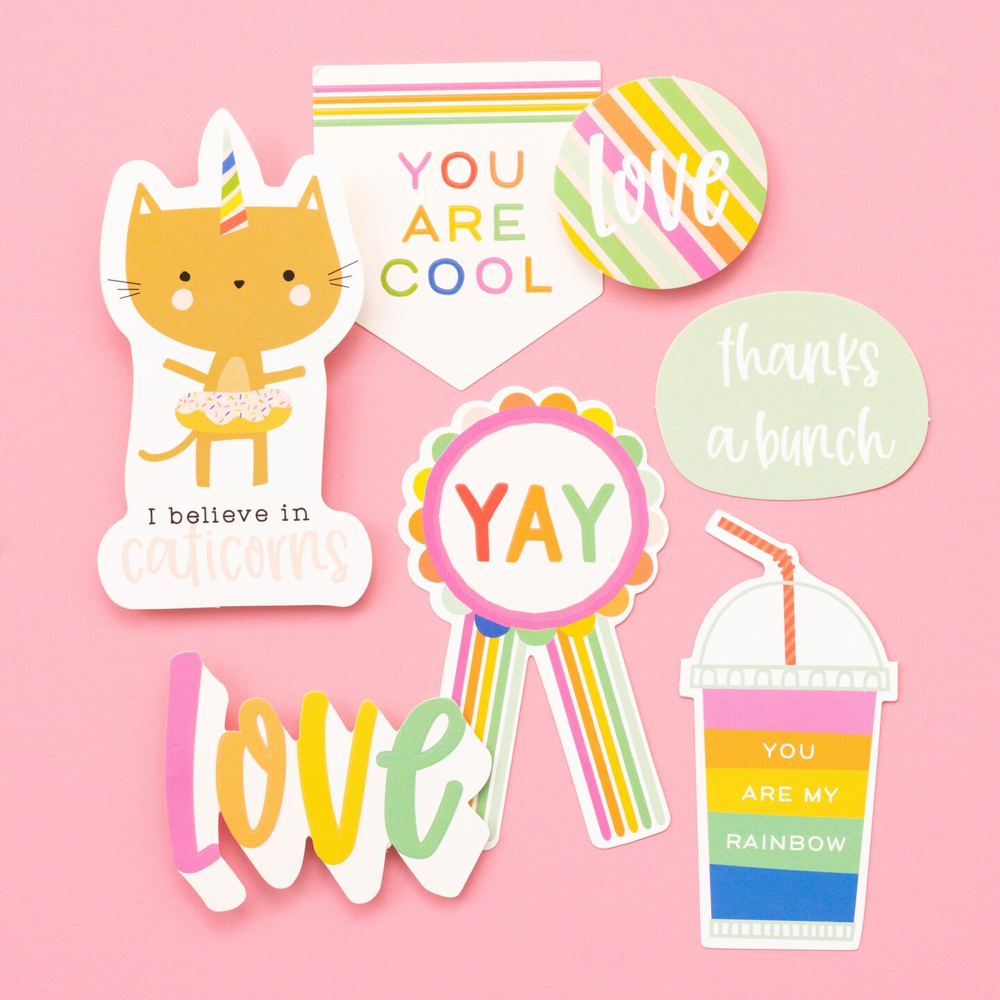 Live Life Happy Ephemera Cardstock Die-Cuts 40/Pkg-Phrase W/Foil Accents