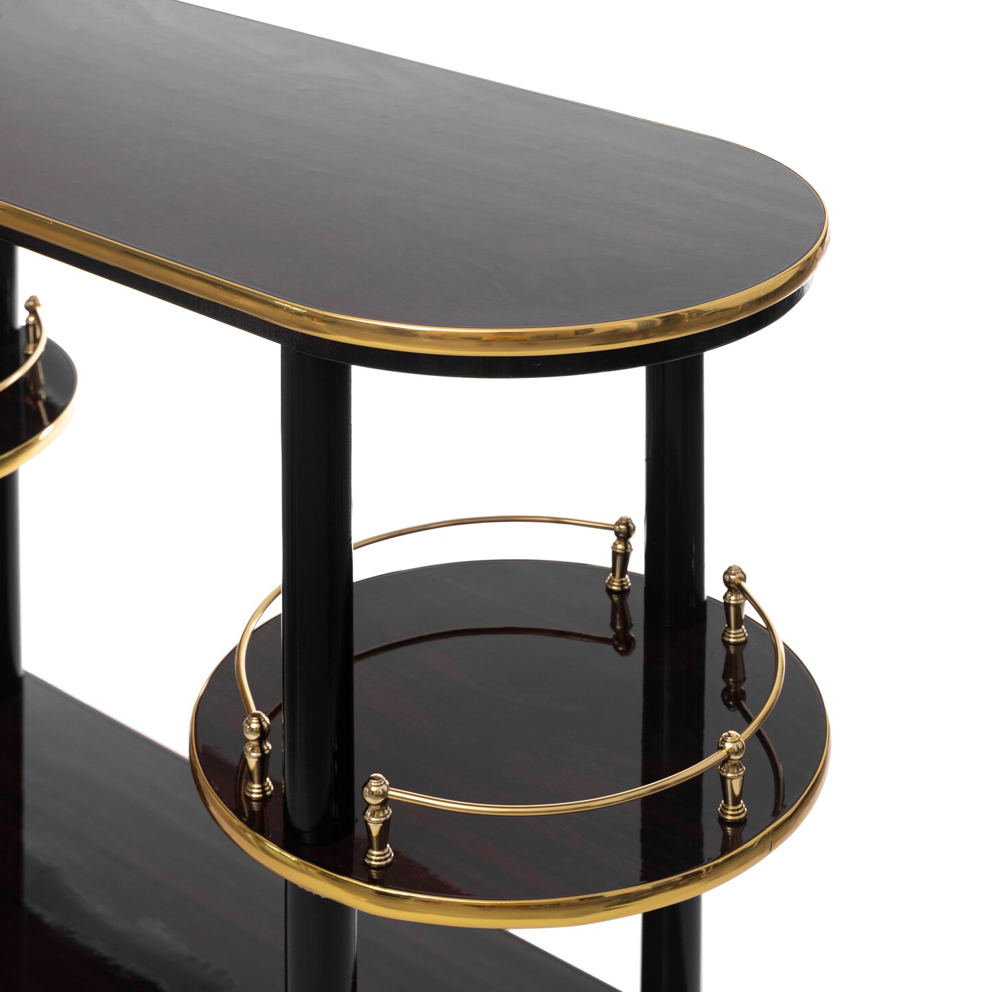 Wooden Console Table Mini Bar Cabinet, Modern Style and Versatile Piece of Furniture that Adapts to Various Roles from Coffee and Tea Haven, Drink Station or a Beer Island in your Kitchen