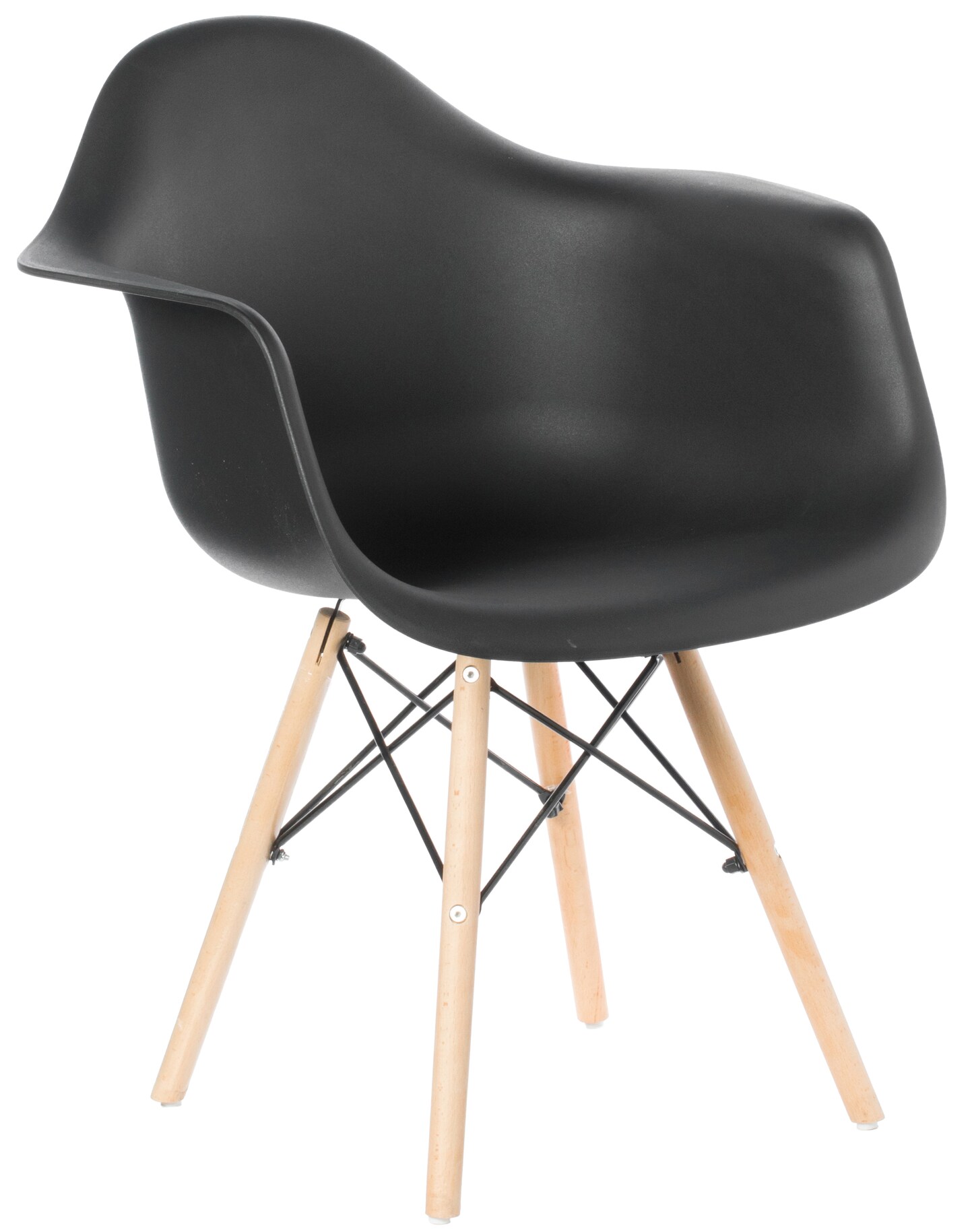 Mid-Century Modern Style Plastic DAW Shell Dining Arm Chair with