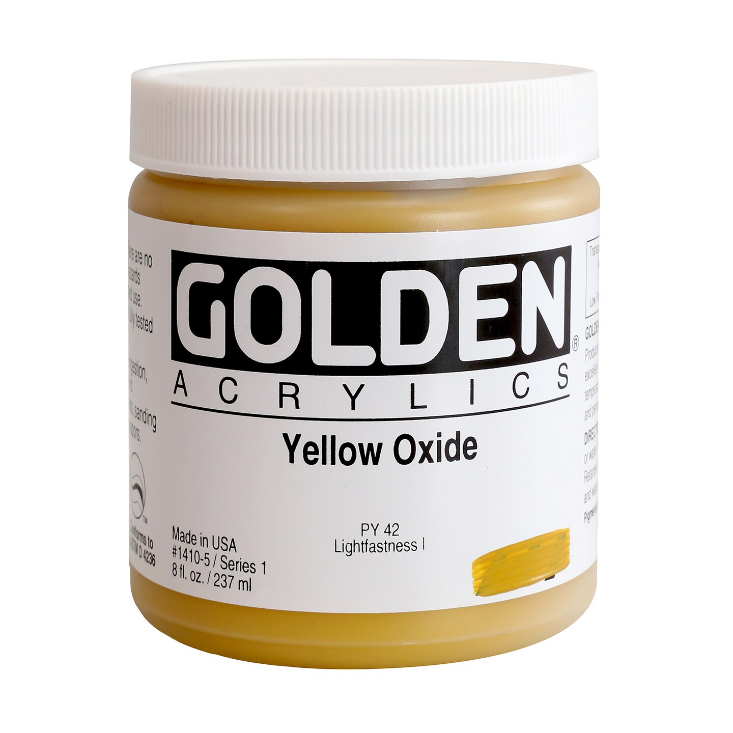 Golden Acrylics Heavy Body 8oz Yellow Oxide