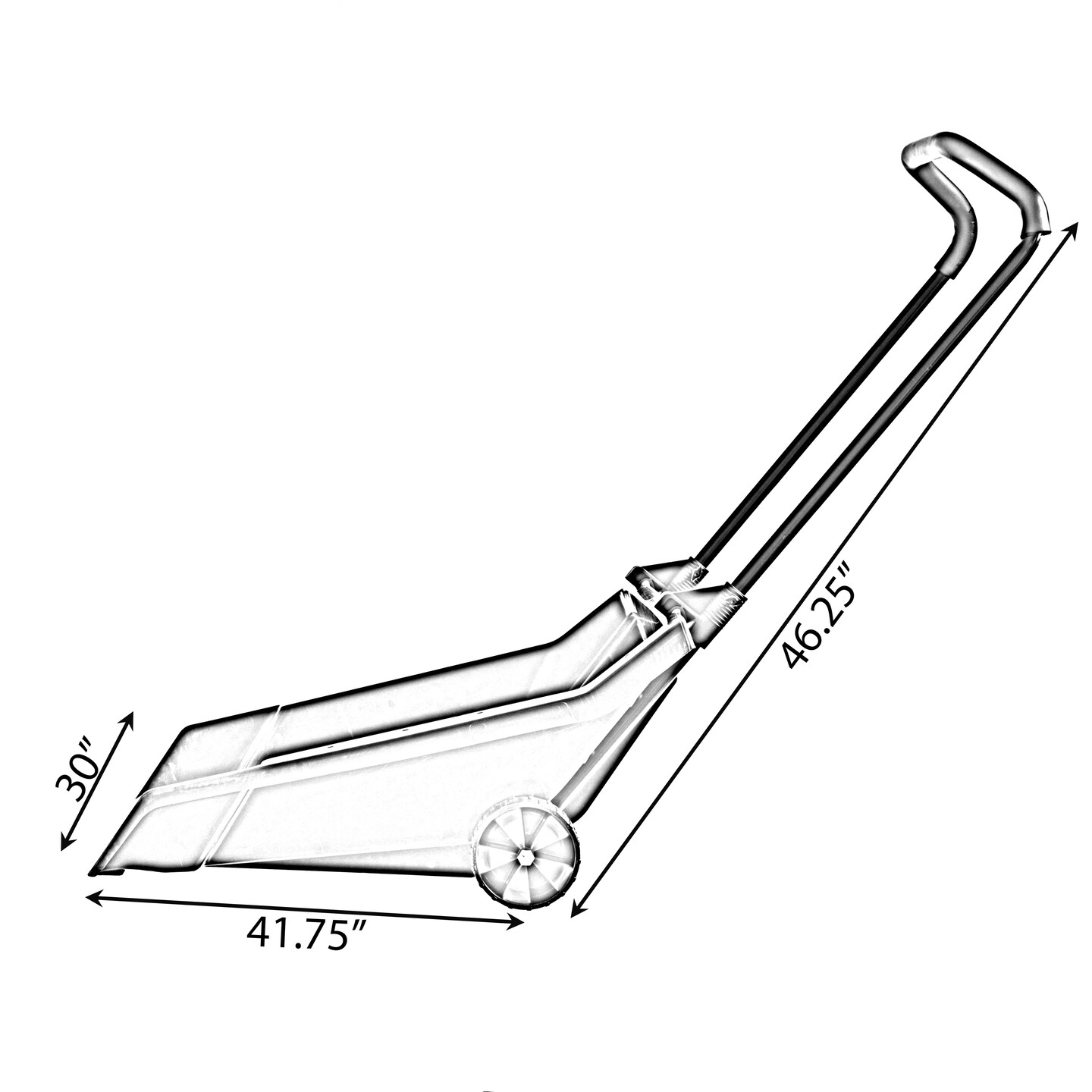 Heavy Duty Snow Rolling Remover with Wheels and Wide Blade, Red