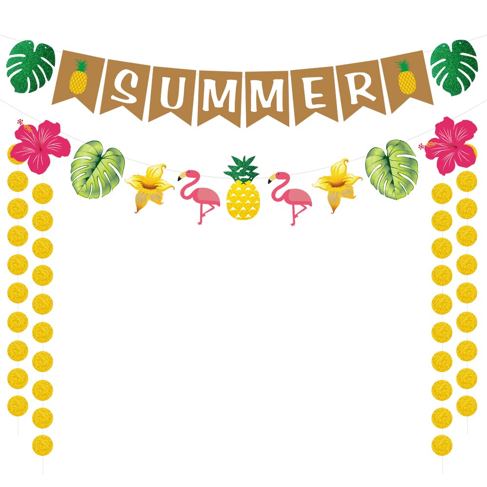 Hello Summer Banner Decorations End of Summer Solstice Party Decorations Schools Out for Pool Party Summer Camp Decorations