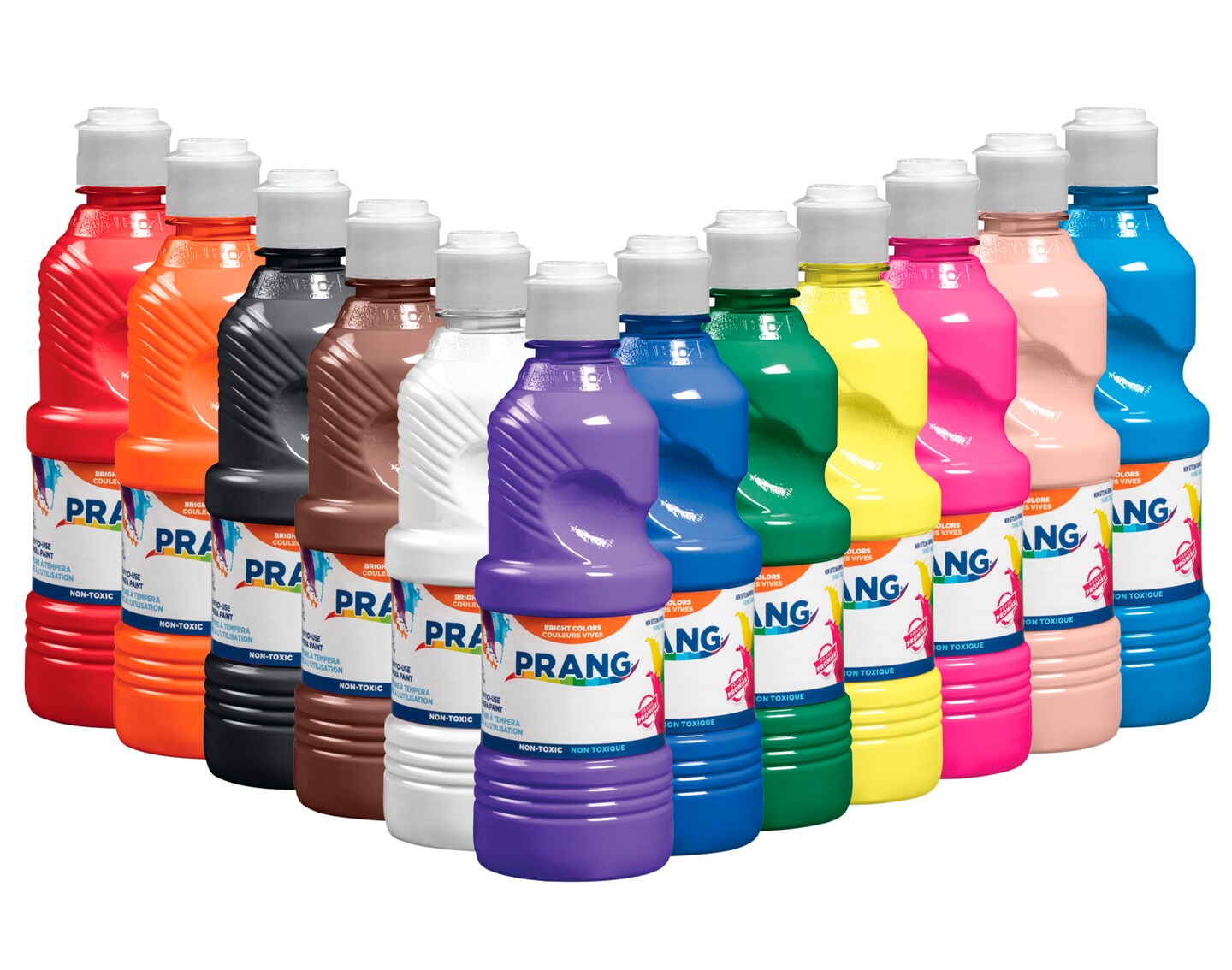 Prang ReadytoUse Tempera Paint Set, Assorted Colors, Pint Set of 12